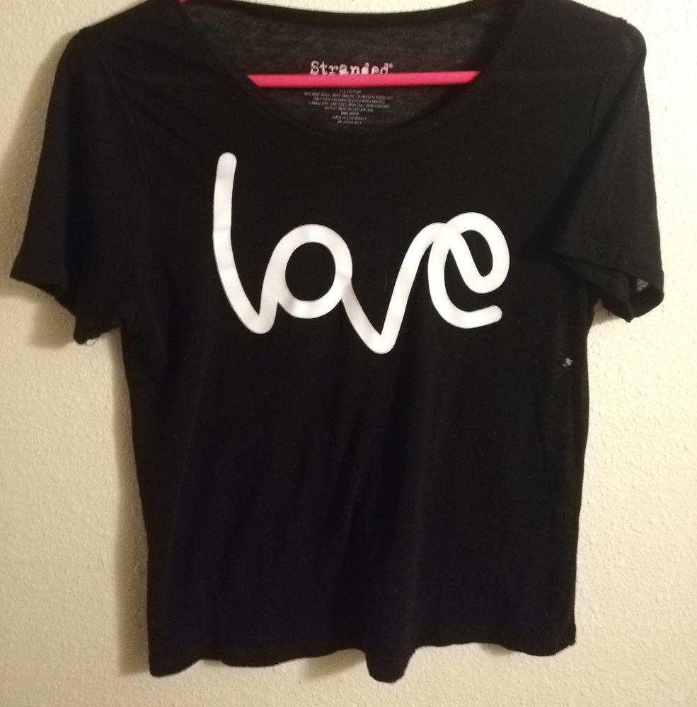 Black "love" t shirt